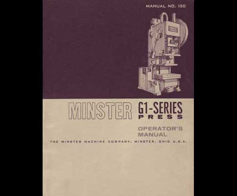 Minster G1-Series Press Operator's Manual