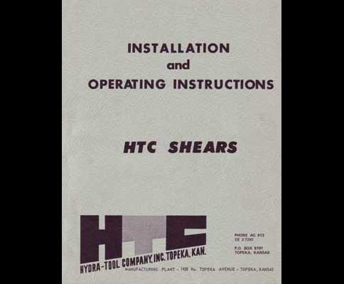 Hydra Tool Company HTC 1/4 to 3/4 Inch Shears Manual