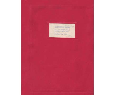 Wells Number 12 Horizontal Band Saw Instruction Manual