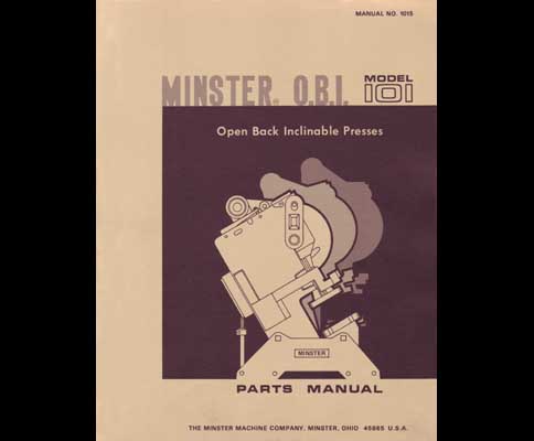 Minster 101 Series OBI Parts Manual